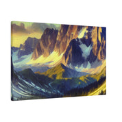 Mountain Whispers at Dusk Mountain Landscape Painting Canvas