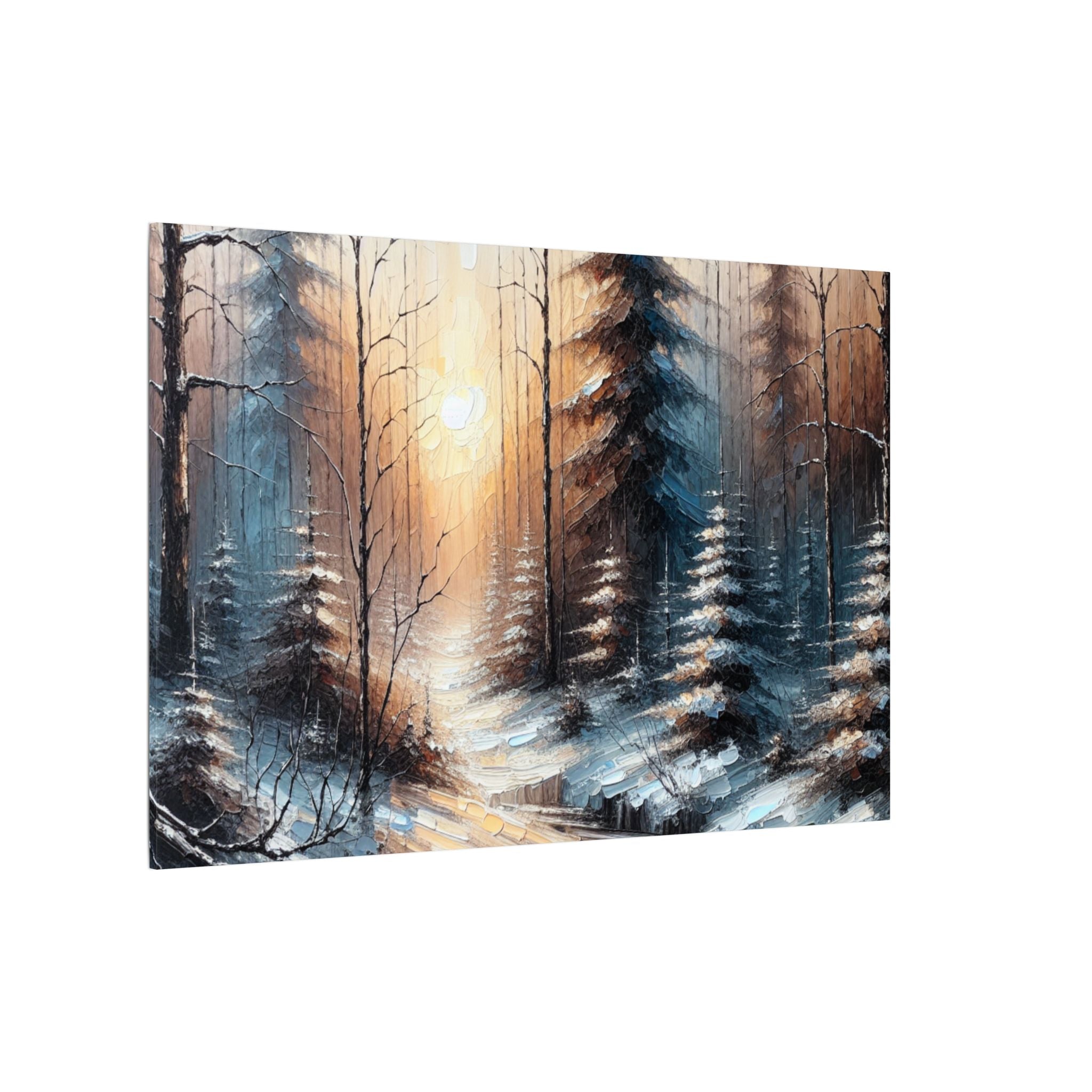 Winter Sunrise Forest Canvas