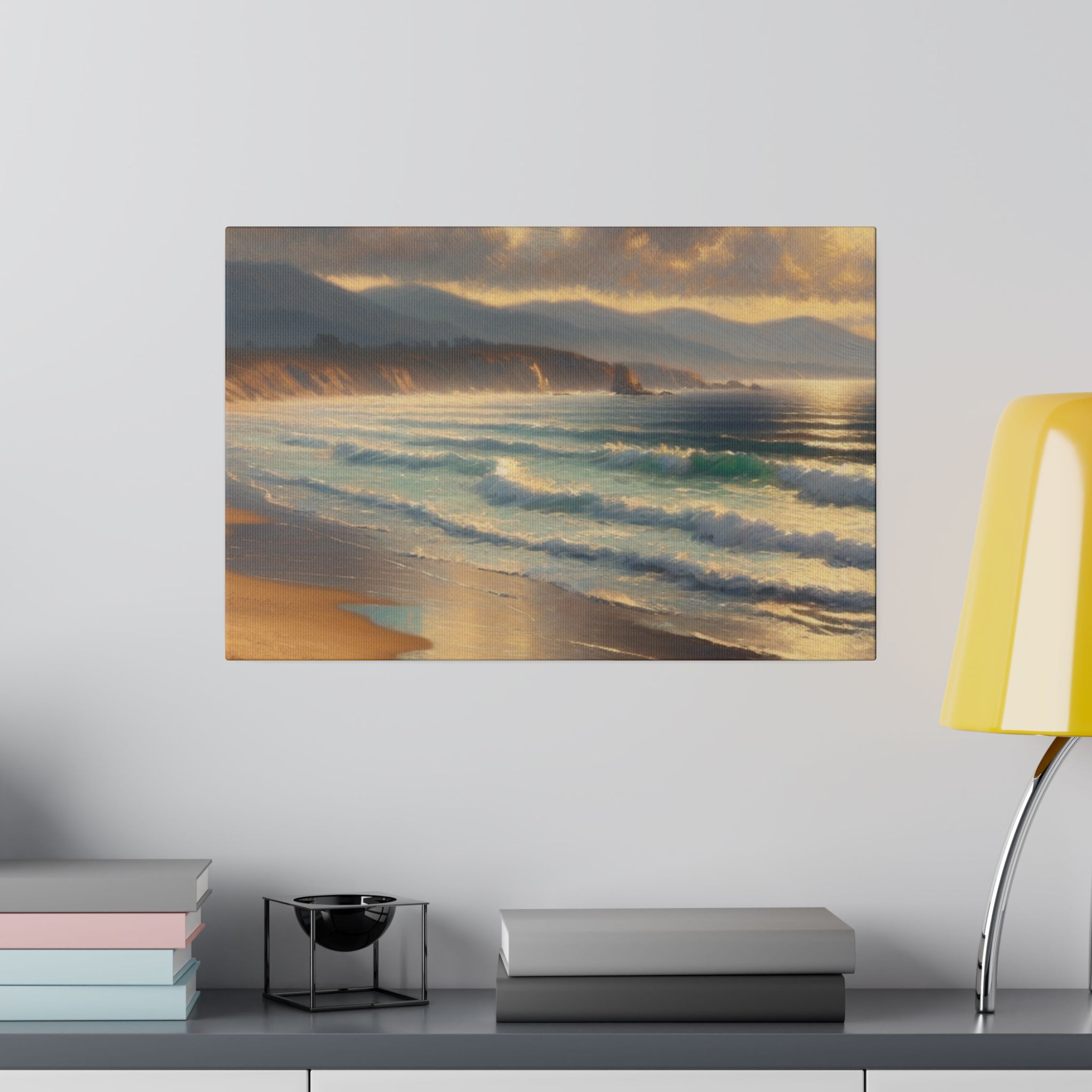 Coastal Whispers Beach Painting Canvas