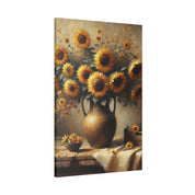 Blossom Memoirs Flowers In Vase Sunflower Painting Canvas