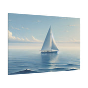 Seafarer Solitude Sailboat Painting Canvas