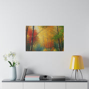 Autumnal Symphony Blaze Fall Painting Canvas