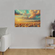 Sunlit Serenity Floral Wall Art Sunflower Painting Canvas