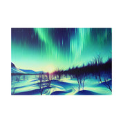 Aurora Mist Symphony Northern Lights Painting Canvas