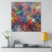 Splatter Art | Rainbow Splash Wall Art | Abstract Painting Canvas