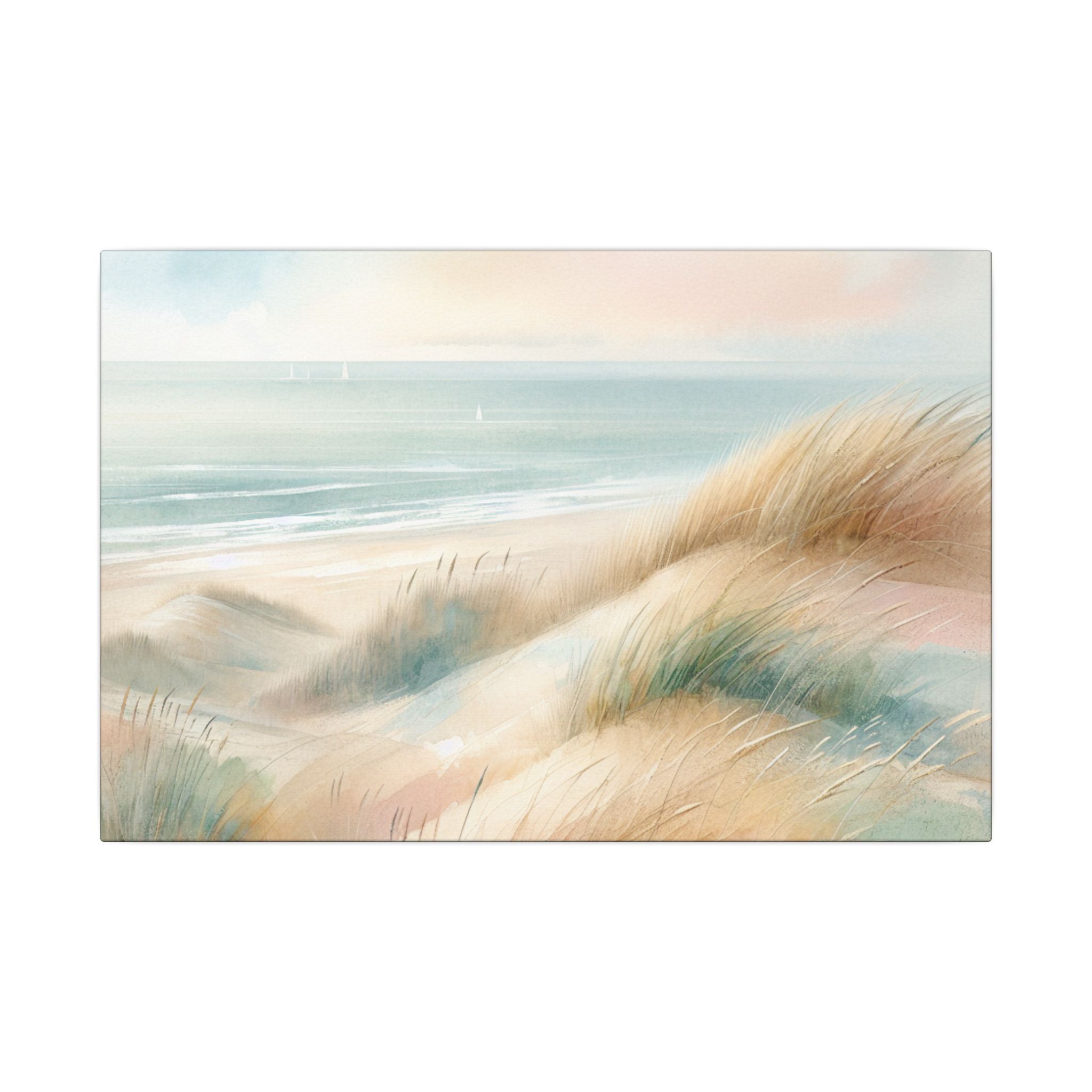 Coastal Sand Dune Watercolor Canvas