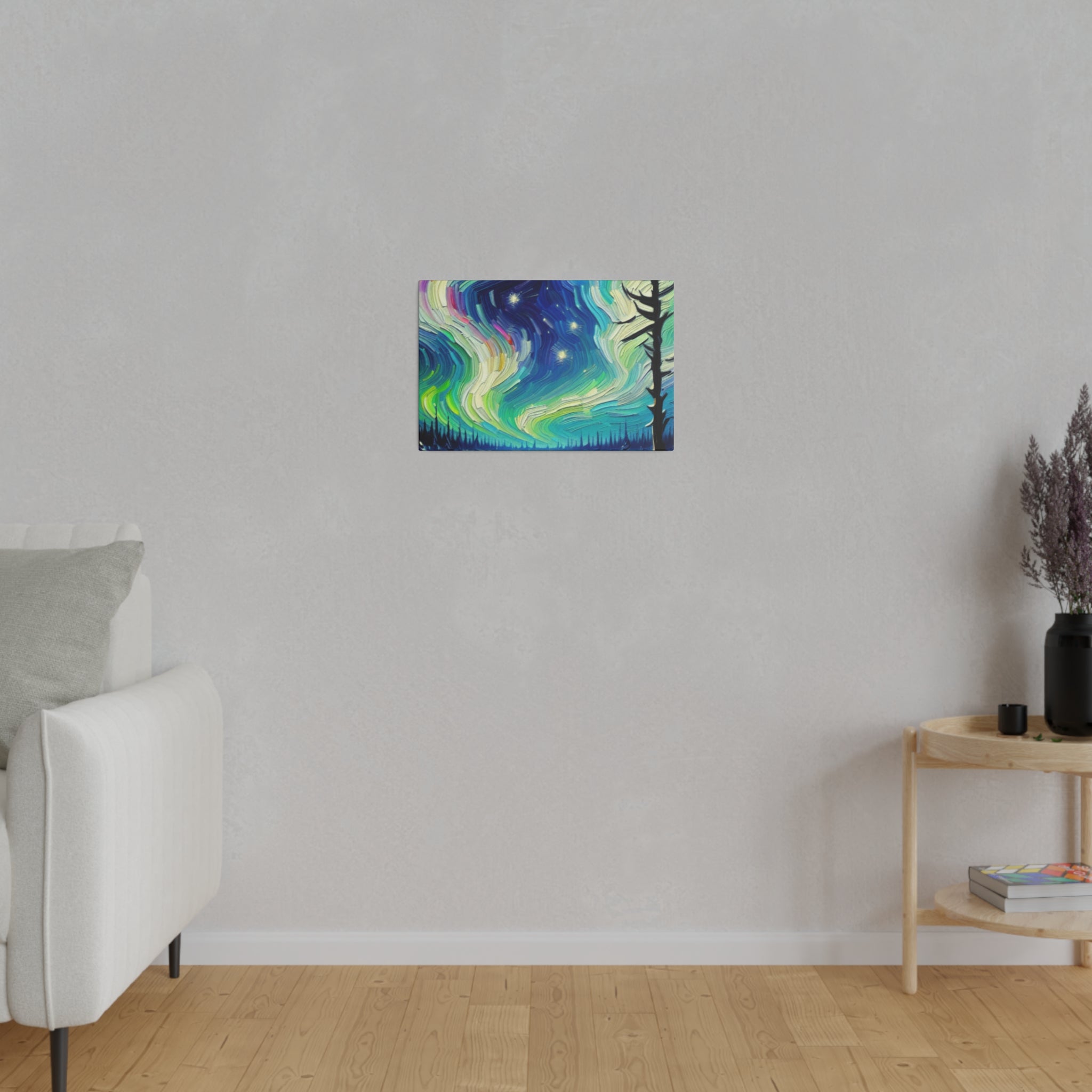 Aurora Frost Brilliance Northern Lights Painting Canvas