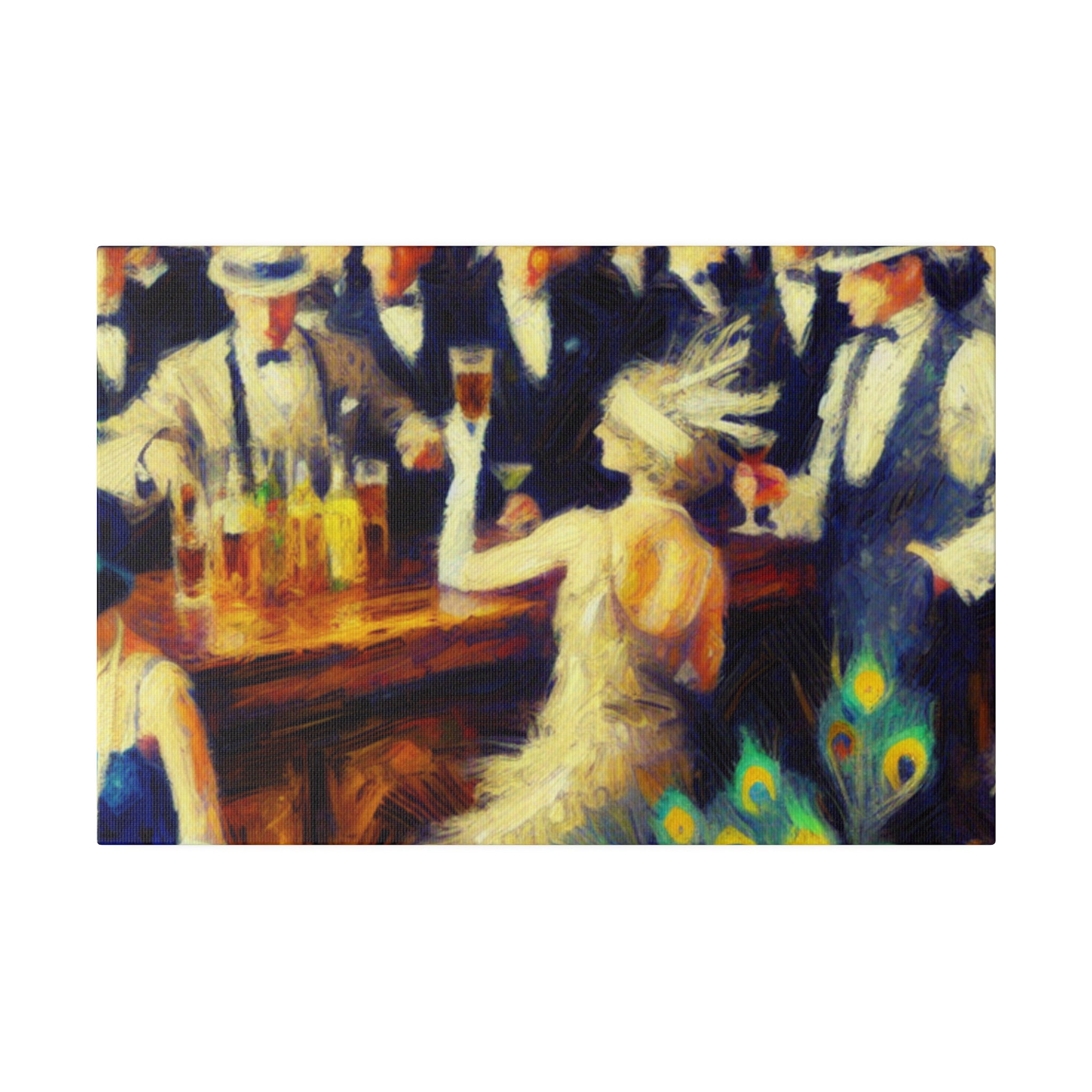 Moonlight Beer Haven Retro Speakeasy Bar Art Canvas