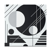 Abstract Mirage Black and White Geometric Painting Canvas