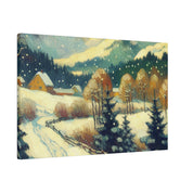 An Impressionist Viewpoint Rural Winter Painting Canvas