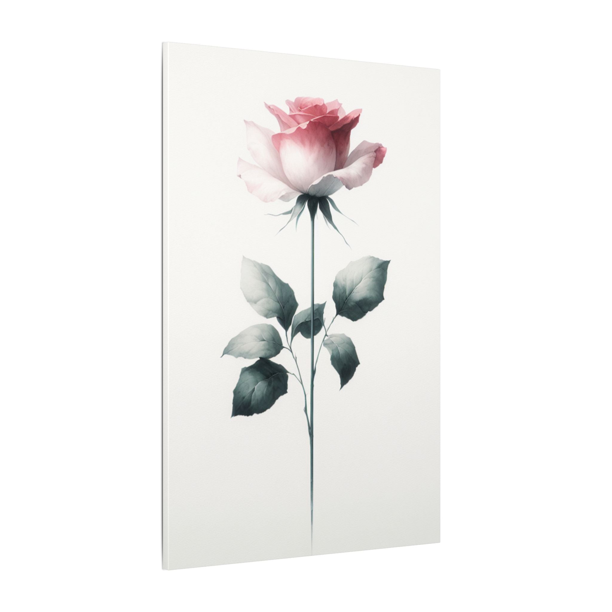 Minimalist Rose Flower Canvas