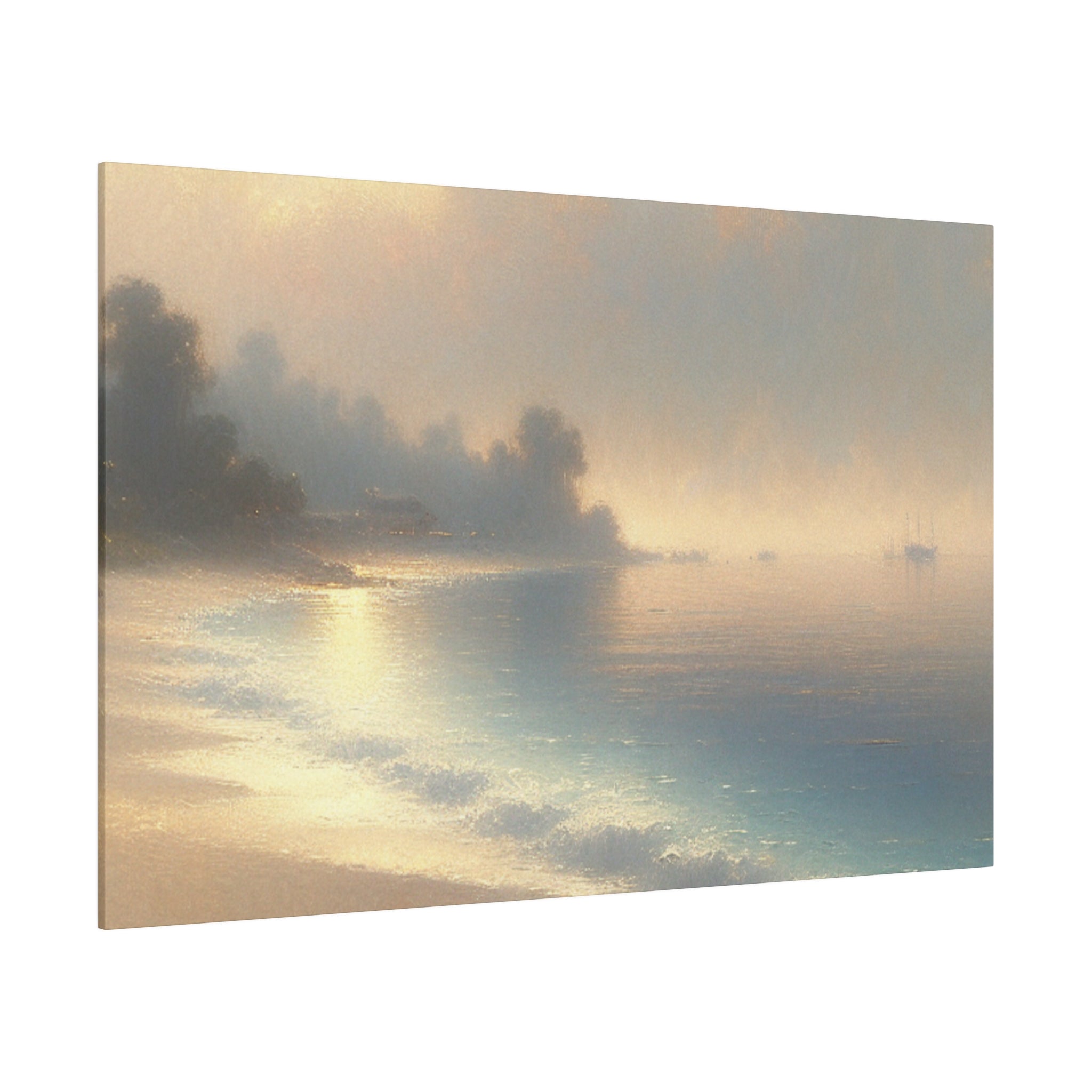 Mystic Shoreline Beach Painting Canvas