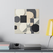 Black White Beige Geometric Abstract Wall Decor Painting Canvas