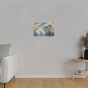 Snowscape Painting | Winter Sky Scene | Winter Wall Art Canvas