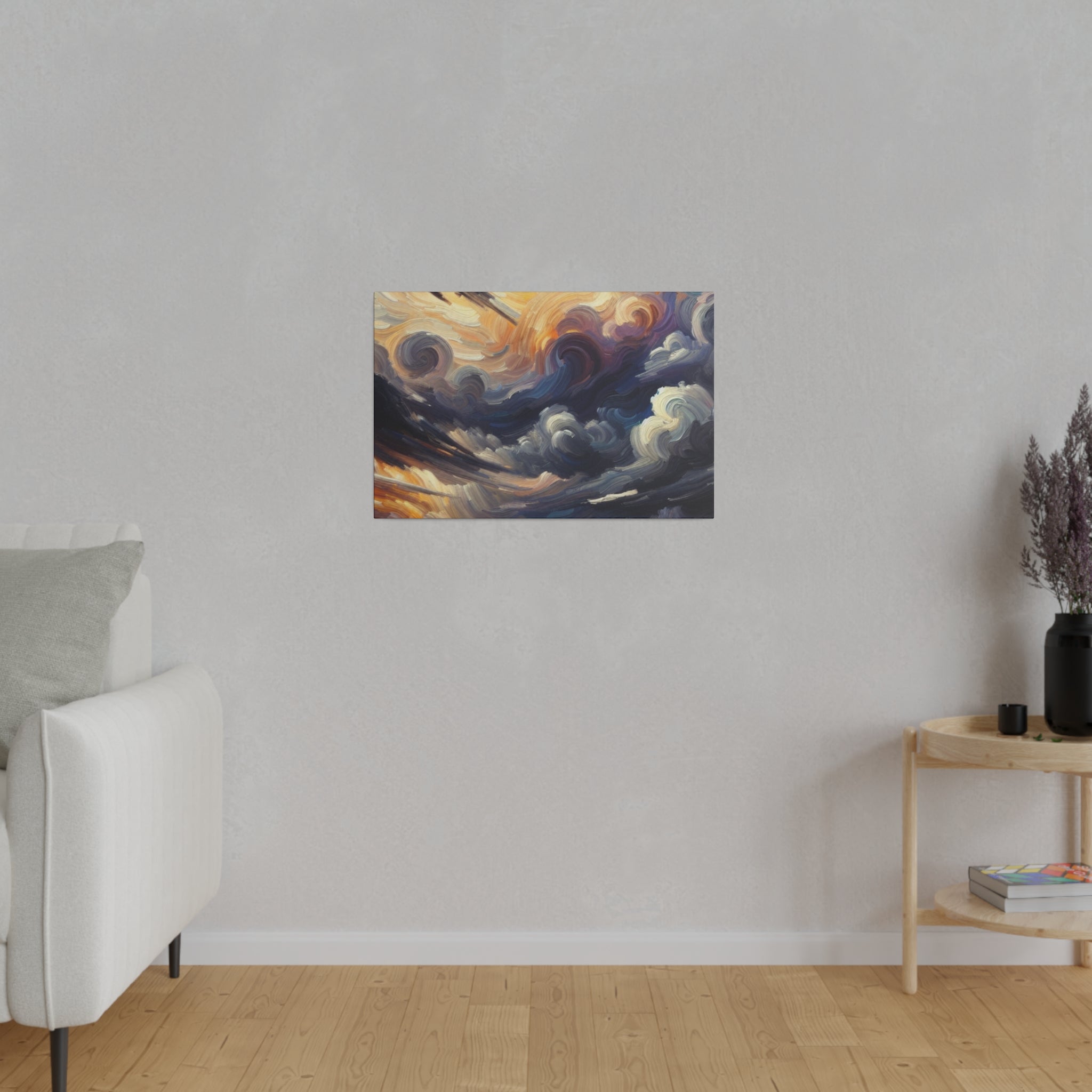 Storm's Silent Symphony Landscape Painting Canvas