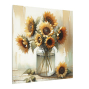 Sunflowers in Whitewash Canvas