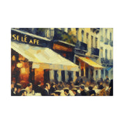 Old Time French Street Cafe Artwork Canvas