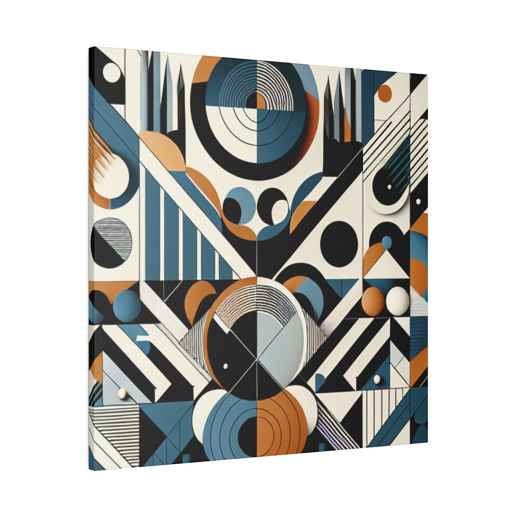 Kaleidoscopic Symphony of Shapes Geometric Painting Canvas