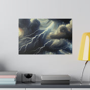 Tempest Heavens Masterpiece Lightning Painting Canvas