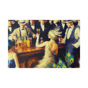 Moonlight Beer Haven Retro Speakeasy Bar Art Canvas