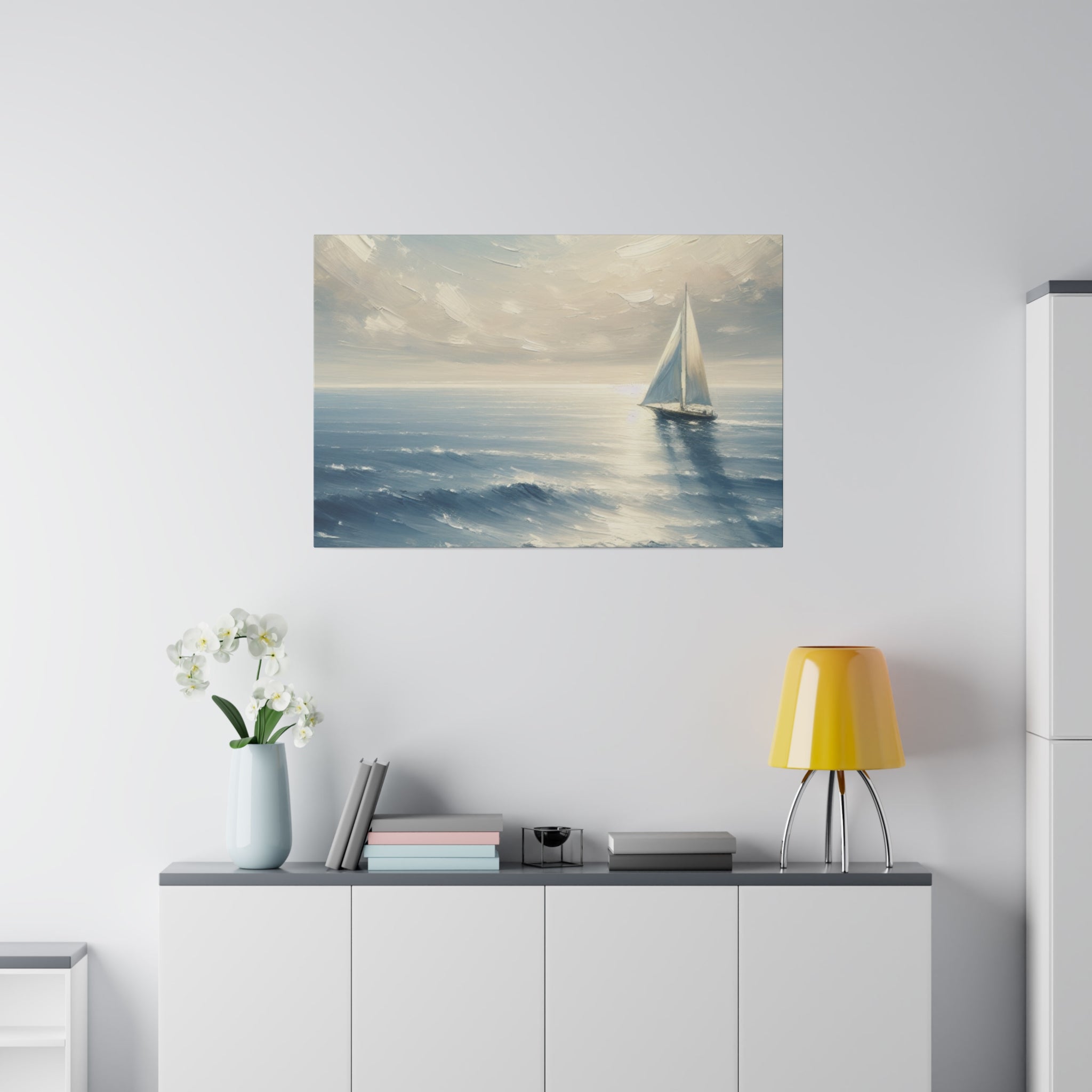 Serenity Sails Sailboat Painting Canvas