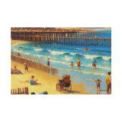 Summer Beach Mornings Coastal Beach Painting Canvas