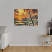 Whispers of the Shoreline Past Expressionist Beach Painting Canvas