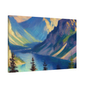 Symphony in Sienna Mountain Landscape Painting Canvas