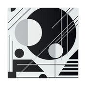 Abstract Mirage Black and White Geometric Painting Canvas