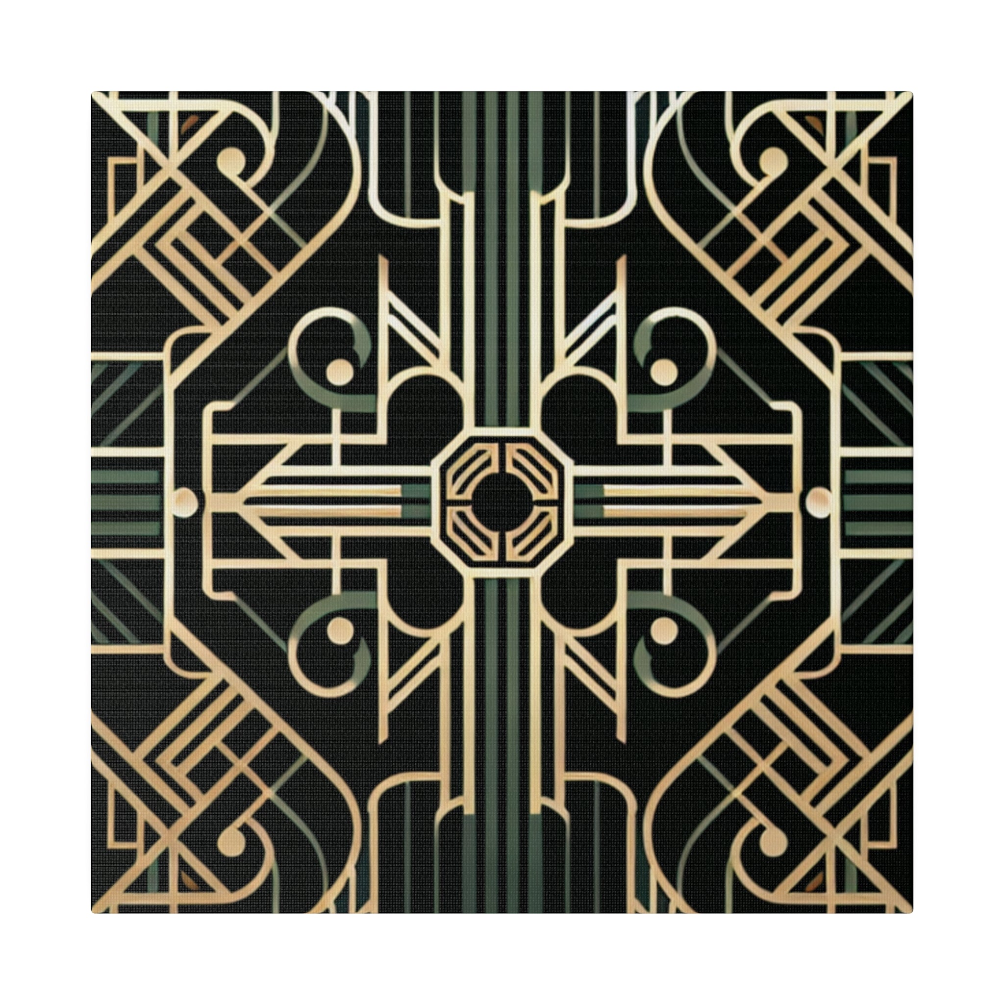 Deco Distinction Elegance Pattern Art Deco Wall Art Canvas