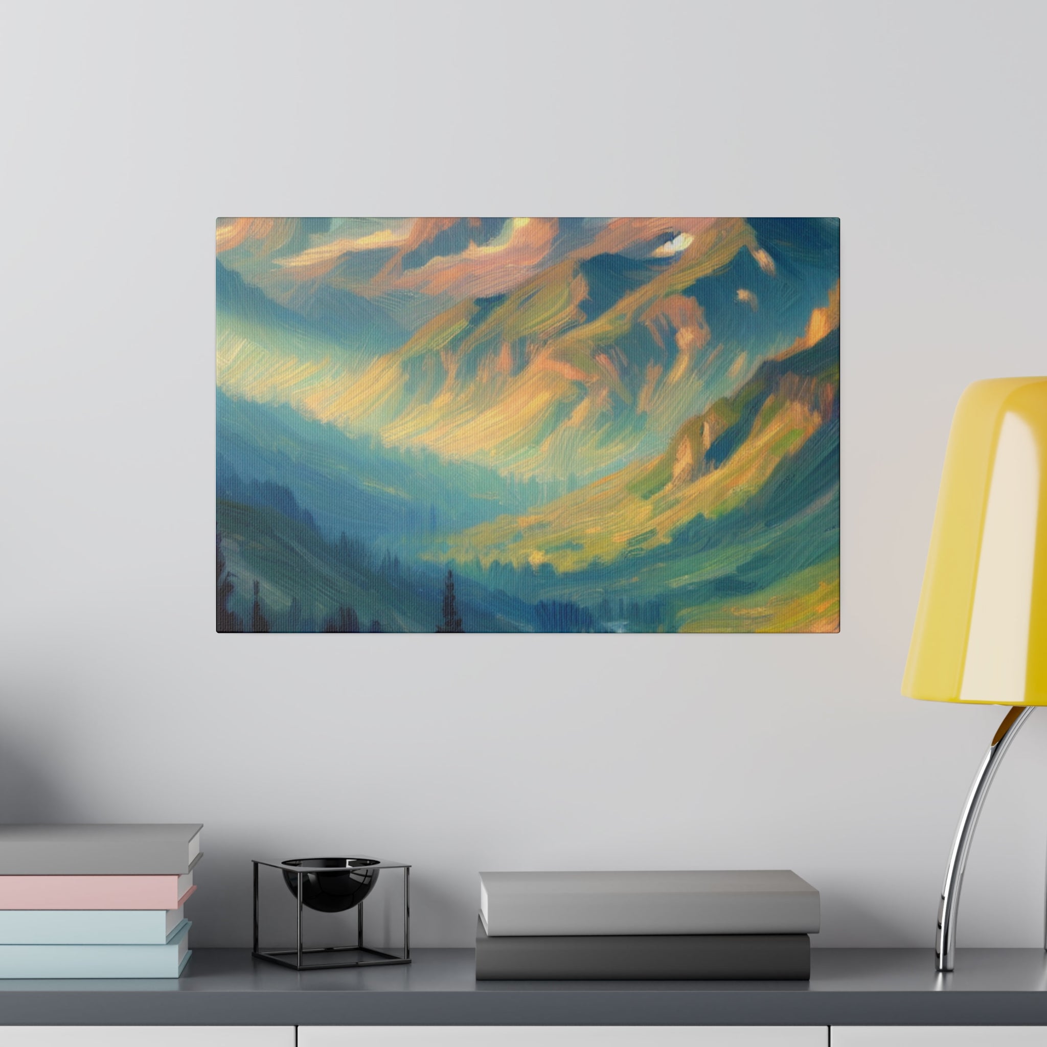 Ode to Mountain Majesty Mountain Landscape Painting Canvas