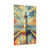 Lighthouse Whispers Coastal Wall Art Lighthouse Painting Canvas