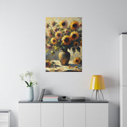 Blossom Nostalgia Flowers In Vase Sunflower Painting Canvas