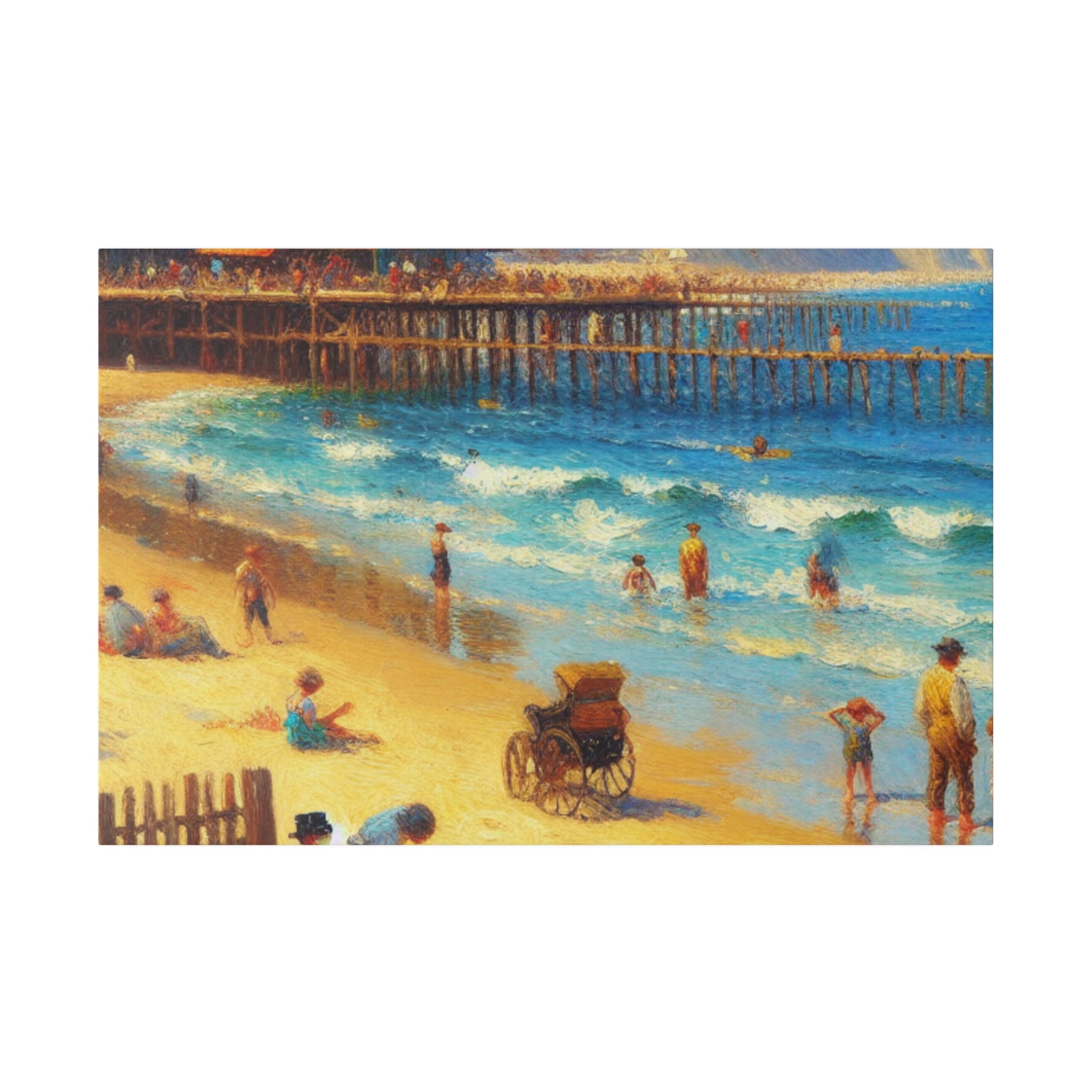 Summer Beach Mornings Coastal Beach Painting Canvas