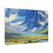 Peaks In Daylight Mountain Landscape Painting Canvas