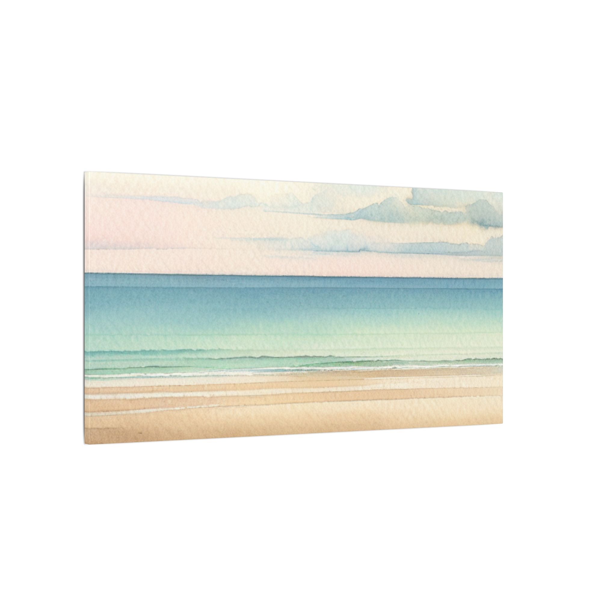 Pastel Minimalist Beach Canvas
