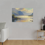 Serene Lake Mirage Lake Painting Canvas