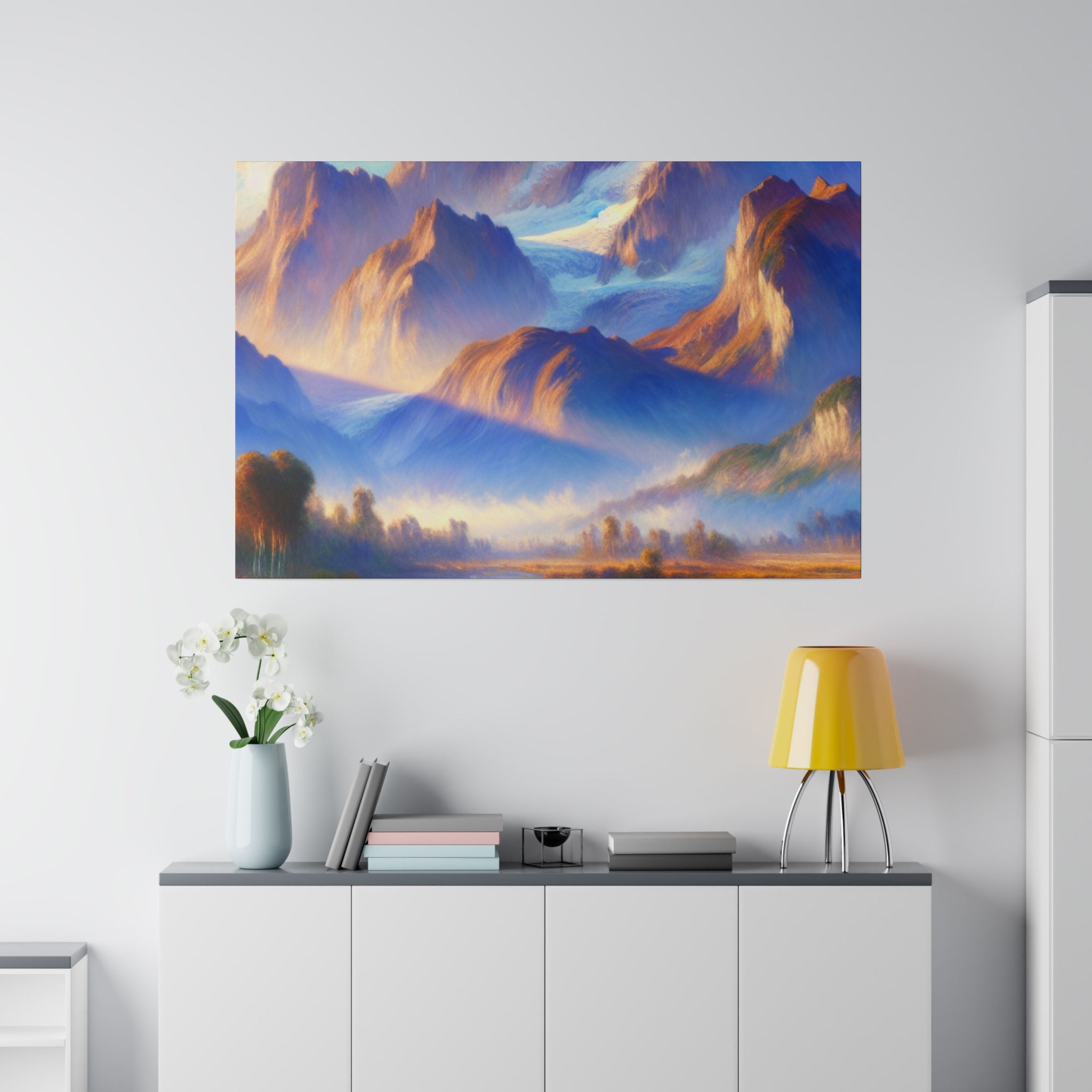 Enigmatic Mist Mountain Landscape Painting Canvas