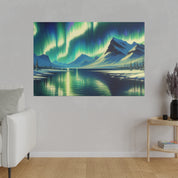 Aurora Frost Northern Lights Painting Canvas