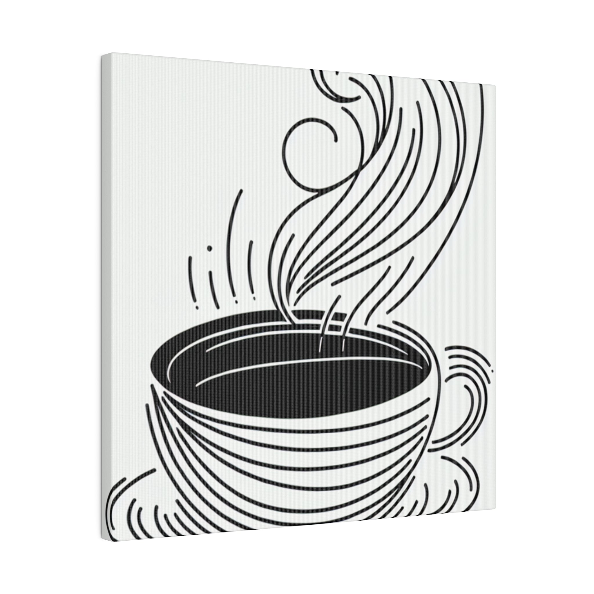 Espresso Essence Minimalist Coffee Art Canvas