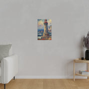 Beacon Muse Coastal Wall Art Lighthouse Painting Canvas