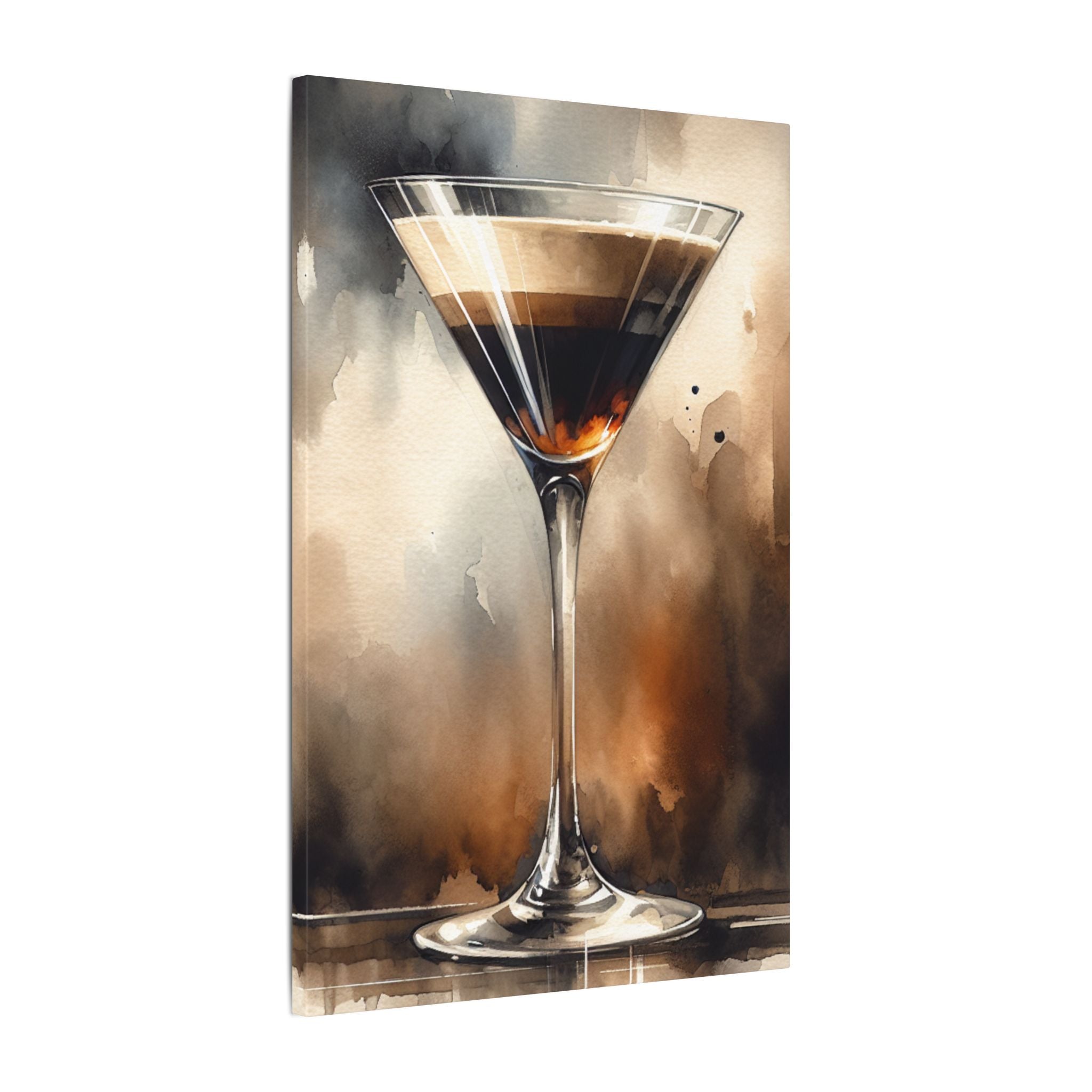 Espresso Martini Cocktail Abstract Canvas