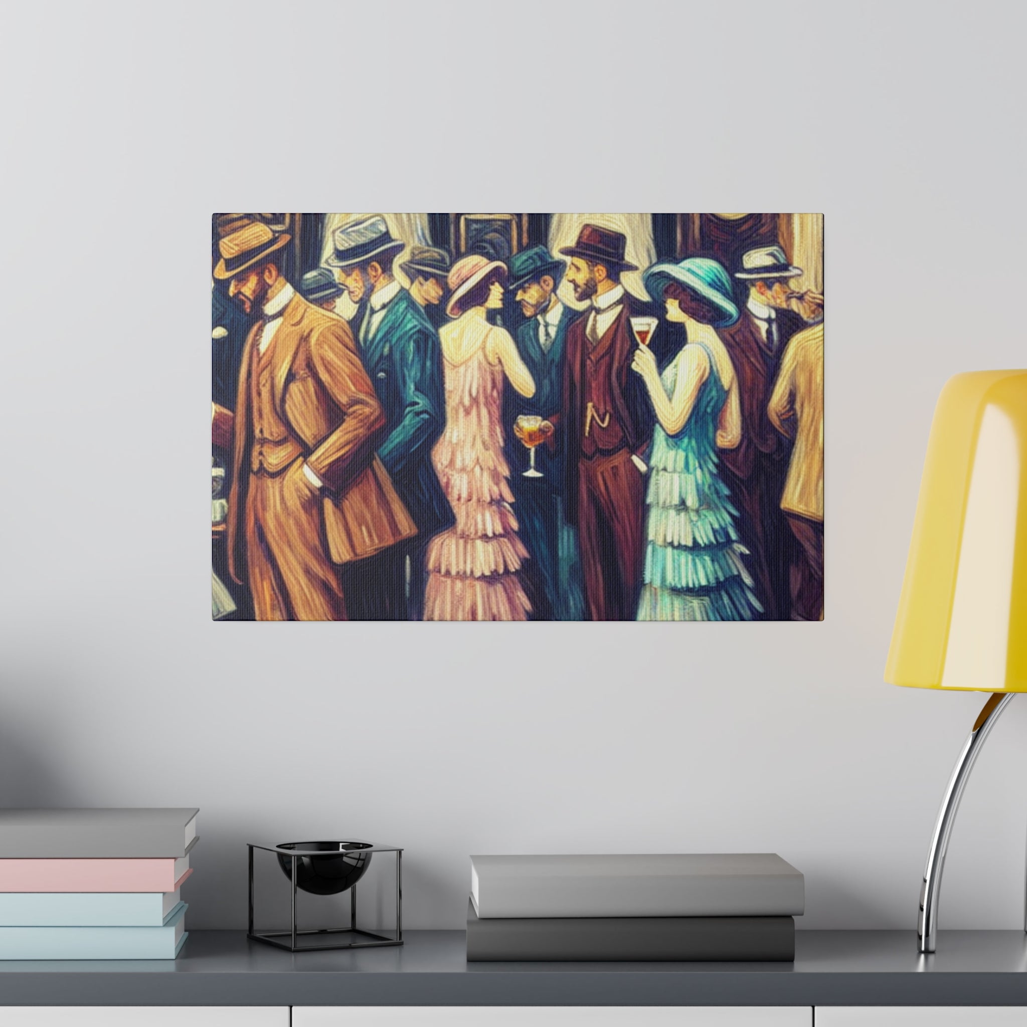 Hootch Hideout Haven Retro Speakeasy Bar Art Canvas