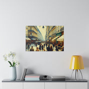 Parisian Concrete Elegance French Street Painting Canvas