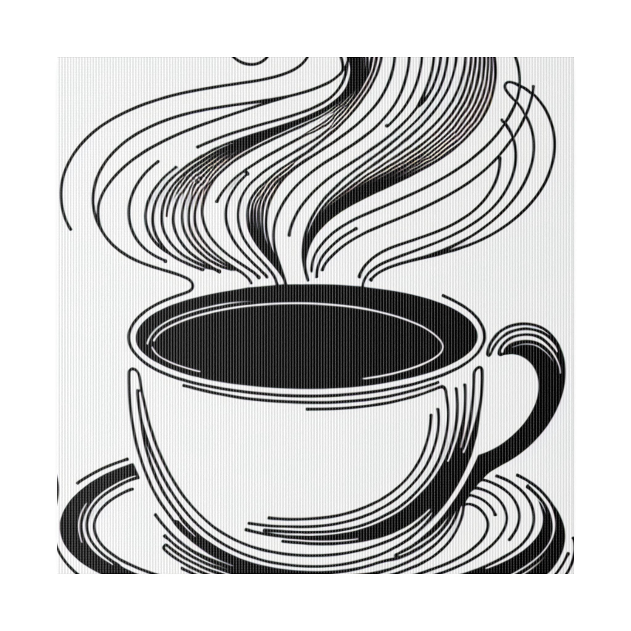 Minimalist Awakening The Essence of Coffee Art Coffee Art Canvas