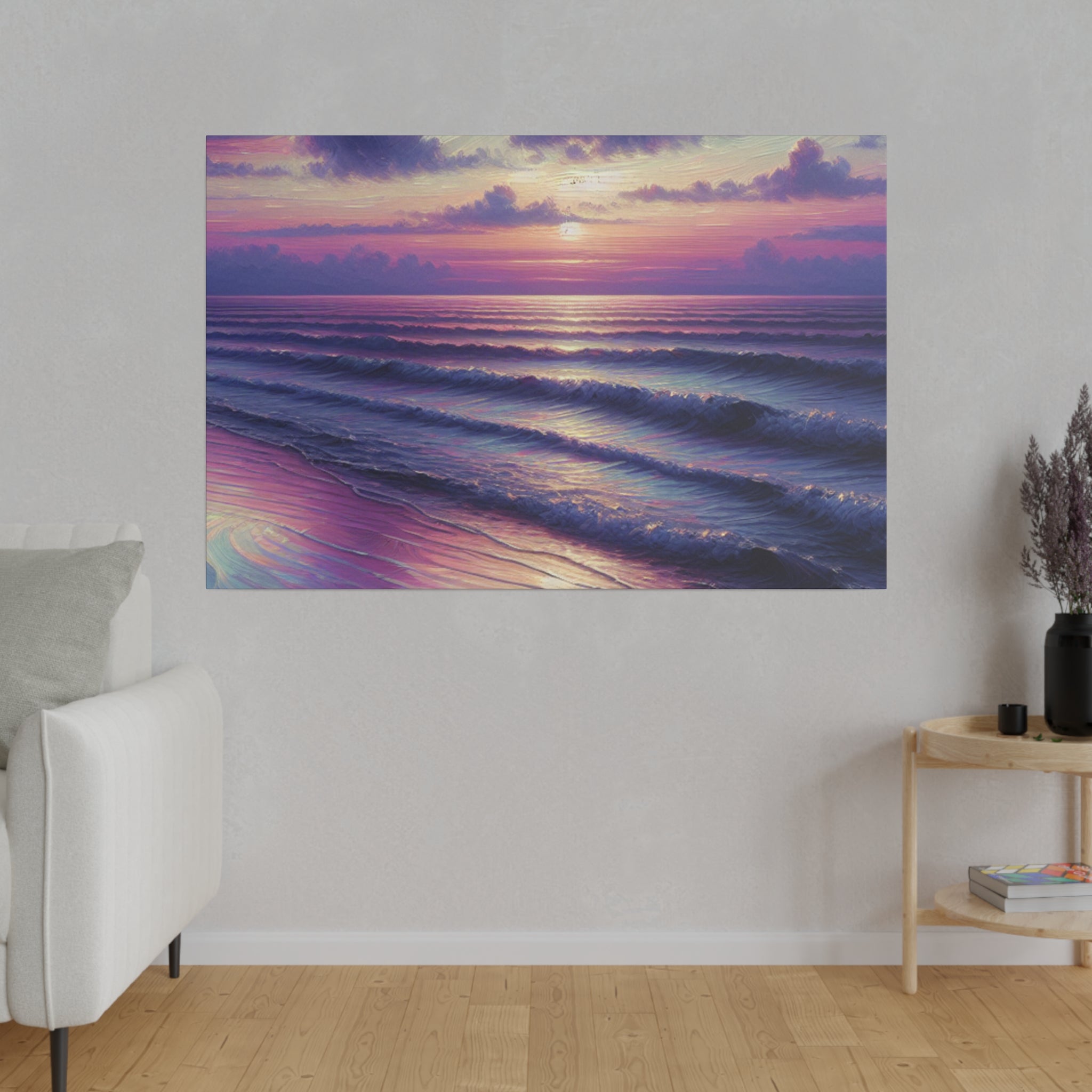 Tide Whispers Beach Painting Canvas