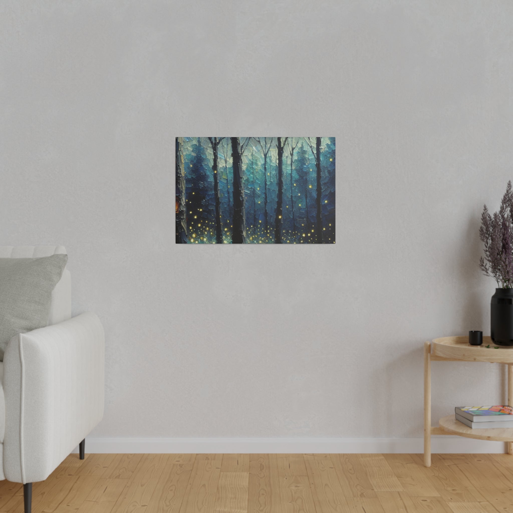 Luminary Glade Firefly Forest Painting Canvas