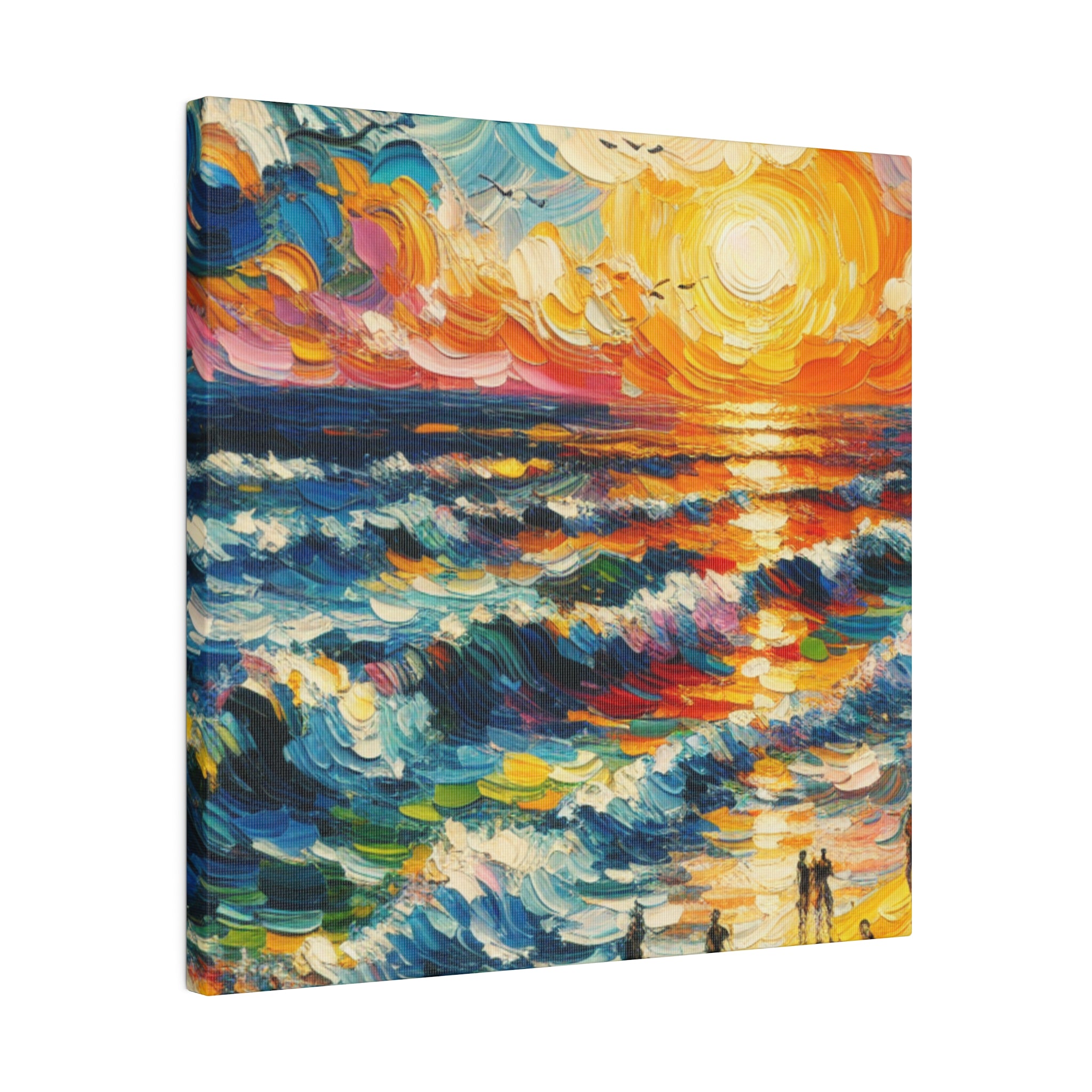 Vibrant Expressionist Seascape Beach Artwork Beach Painting Canvas