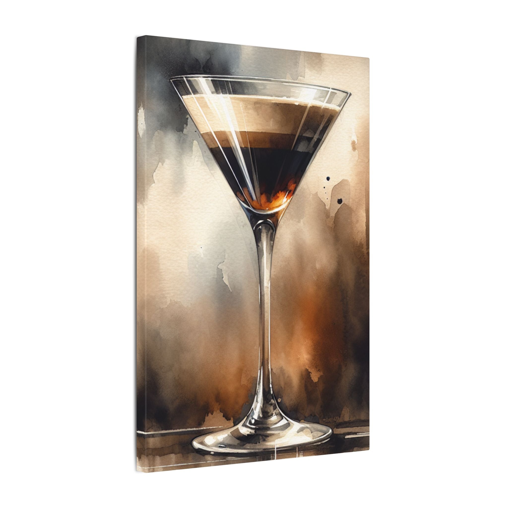Espresso Martini Cocktail Abstract Canvas