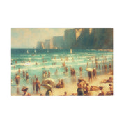 Serene Coastal View Beach Painting Canvas